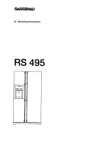 Gaggenau RS 495 Owner's manual