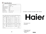 Haier HWT80AW1 User manual