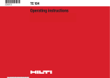 Hilti TE 104 Operating instructions