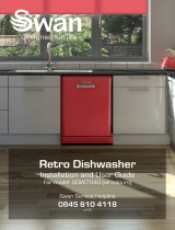 Swann SDW7040GN Retro Dishwasher User manual