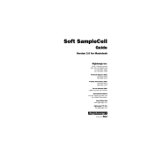 Avid Soft SampleCell 3.0 Macintosh Operating instructions