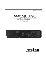 Cobalt Digital 9913DA-AES110-RG User manual