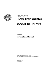Micro Motion Remote Flow Transmitter - Model RFT9729 Owner's manual