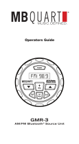 MB QUART GMR-3$249.99 User manual