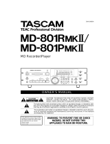 Tascam MD-801RMKII User manual