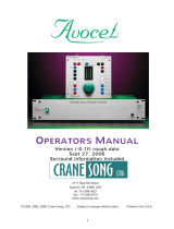 Crane Song Avocet Main Unit V2 Abhörcontroller User manual