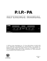 Crown P.I.P.-PA Owner's manual