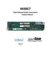 Cobalt Digital 9450GT Fiber Ethernet Switch Transceivers User manual
