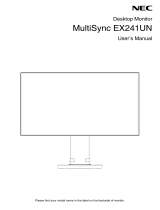 NEC MultiSync EX241UN Owner's manual