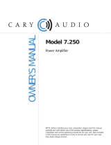 Cary Audio Design Model 7.250 Owner's manual