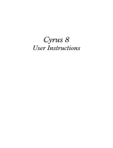 Cyrus 8 Owner's manual