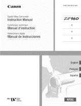 Canon ZR960 Owner's manual