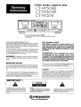 Pioneer CT-W404R Owner's manual