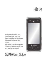 LG GM GM750 User manual