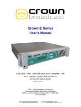 Crown Broadcast E Series 20-100 User manual