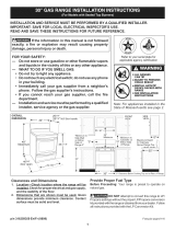 Frigidaire CFGF368GME Installation guide