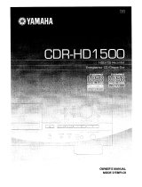 Yamaha CDR-HD1500 User manual