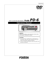 Fostex PD-6 Operating instructions