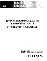 Sony DVP-S300 Owner's manual