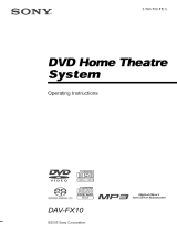 Sony DAV-FX10 Owner's manual