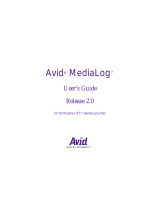 Avid MediaLog MediaLog 2.0 Windows NT User guide