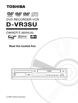 Toshiba D-VR3SU Owner's manual