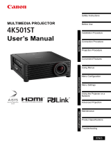 Canon XEED 4K501ST User manual