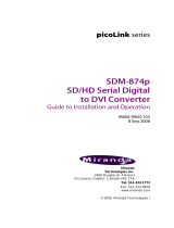 Miranda SDM-874p Manual To Installation And Operation