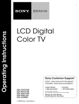 Sony KDL-32XBR9 Owner's manual