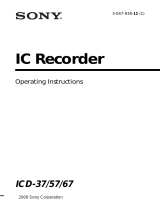 Sony ICD-37 User manual