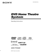 Sony DAV-FX500 - Dvd Dream System Owner's manual