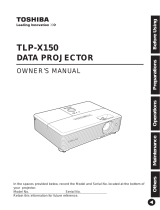Toshiba TLP-X150U User manual