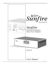 Sunfire Signature Stereo Amplifier Series II User manual