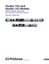 PRESONUS Studio 192 Mobile Owner's manual