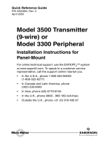 Micro Motion Model 3500 Transmitter 9-wire or Model 3300 Peripheral for Panel-Mount Installation guide