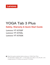 Lenovo Yoga Tab 3 Plus Quick start guide