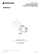 Berkeley SSHM-2 Self-Priming Horizontal Pumps Owner's manual