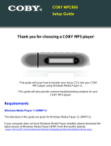 Coby MP-C MPC832 - 512 MB Digital Player Installation guide