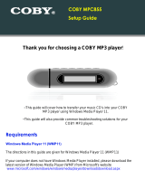 Coby MPC853 - 512 MB Digital Player Installation guide