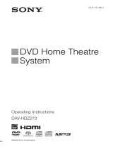 Sony DAV-HDZ273 Owner's manual