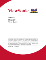 ViewSonic VP2771 User guide