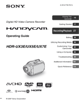 Sony HDR-UX5E User manual
