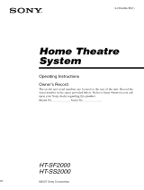 Sony HT-SS2000 Owner's manual