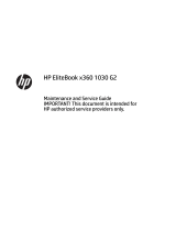 HP EliteBook x360 1030 G2 User manual