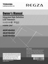 Toshiba 40XV645U Owner's manual