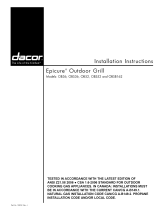 Dacor Epicure OBSB162 Installation guide