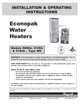 Raypak Econopak WH-0135 User manual