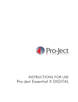 Pro-Ject Audio Systems Essential II Digital User manual