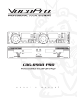 VocoPro CDG-8900 PRO Owner's manual