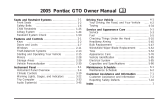 Pontiac GTO 2005 Owner's manual